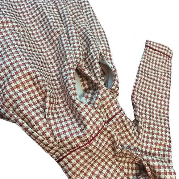 Hayden Girls NWT Piping Detailed Houndstooth Box Pleat Dress Size M - Picture 7 of 7